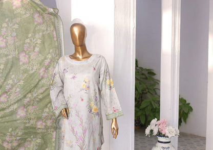 RAYA EXCLUSIVE MID SUMMER EMBROIDERED SLUB COTTON