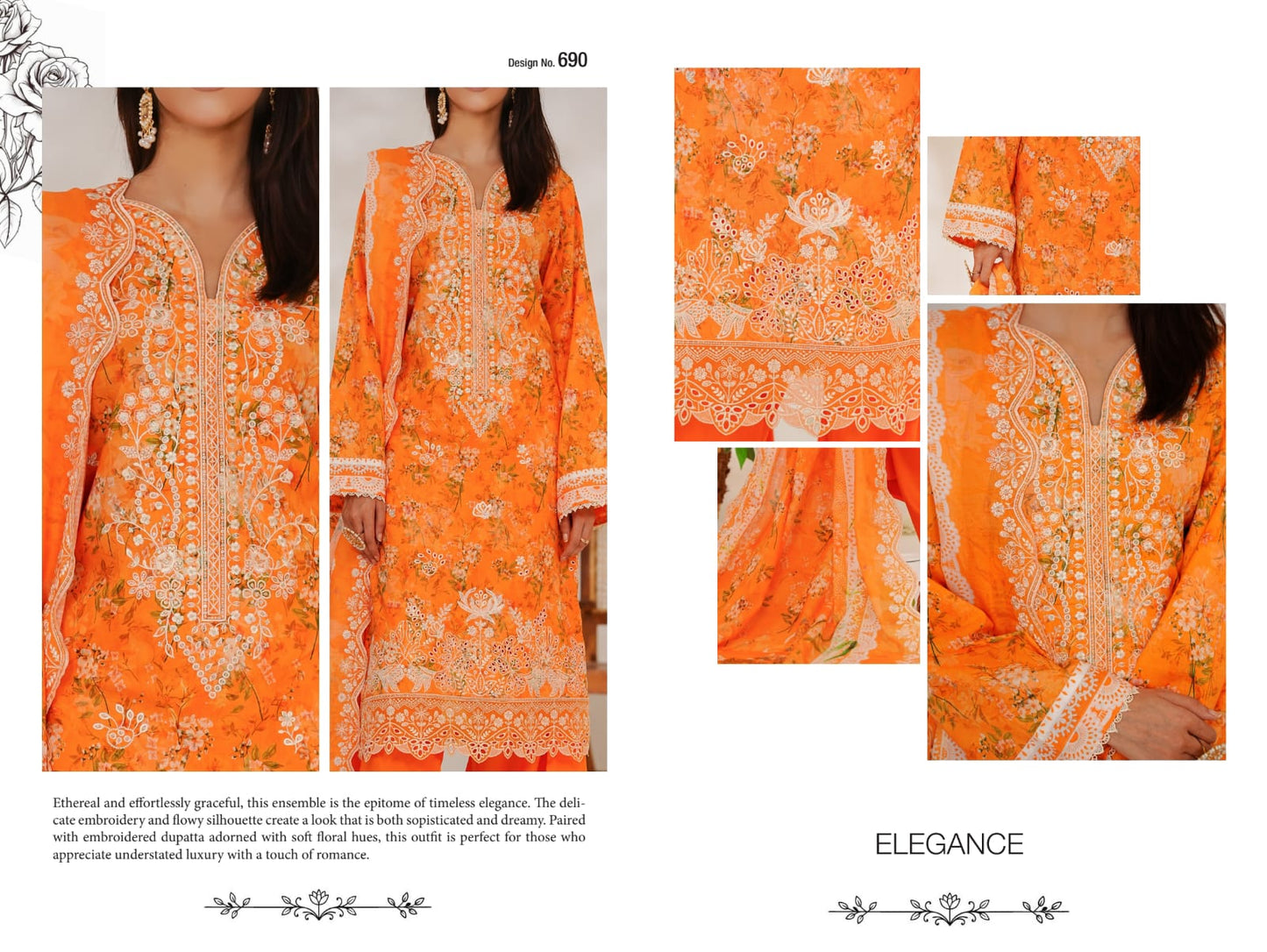 VS ZYNAH EMBROIDED CHIKANKARI COLLECTION
