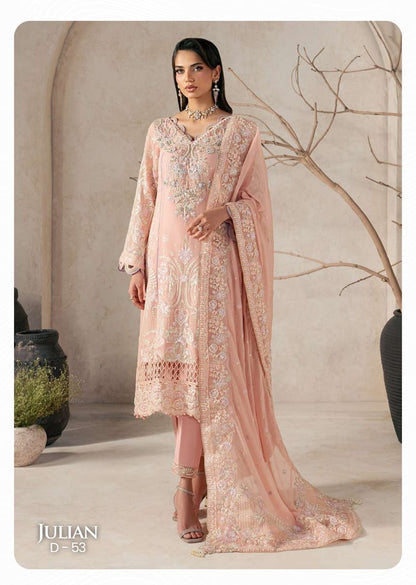 Gulaal Unstitched Embroidered Chiffon