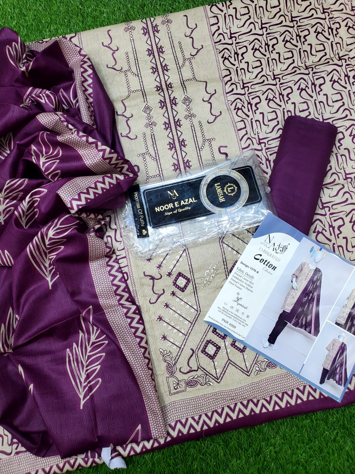 NooR Azal Embroidered 3 Pcs Collection