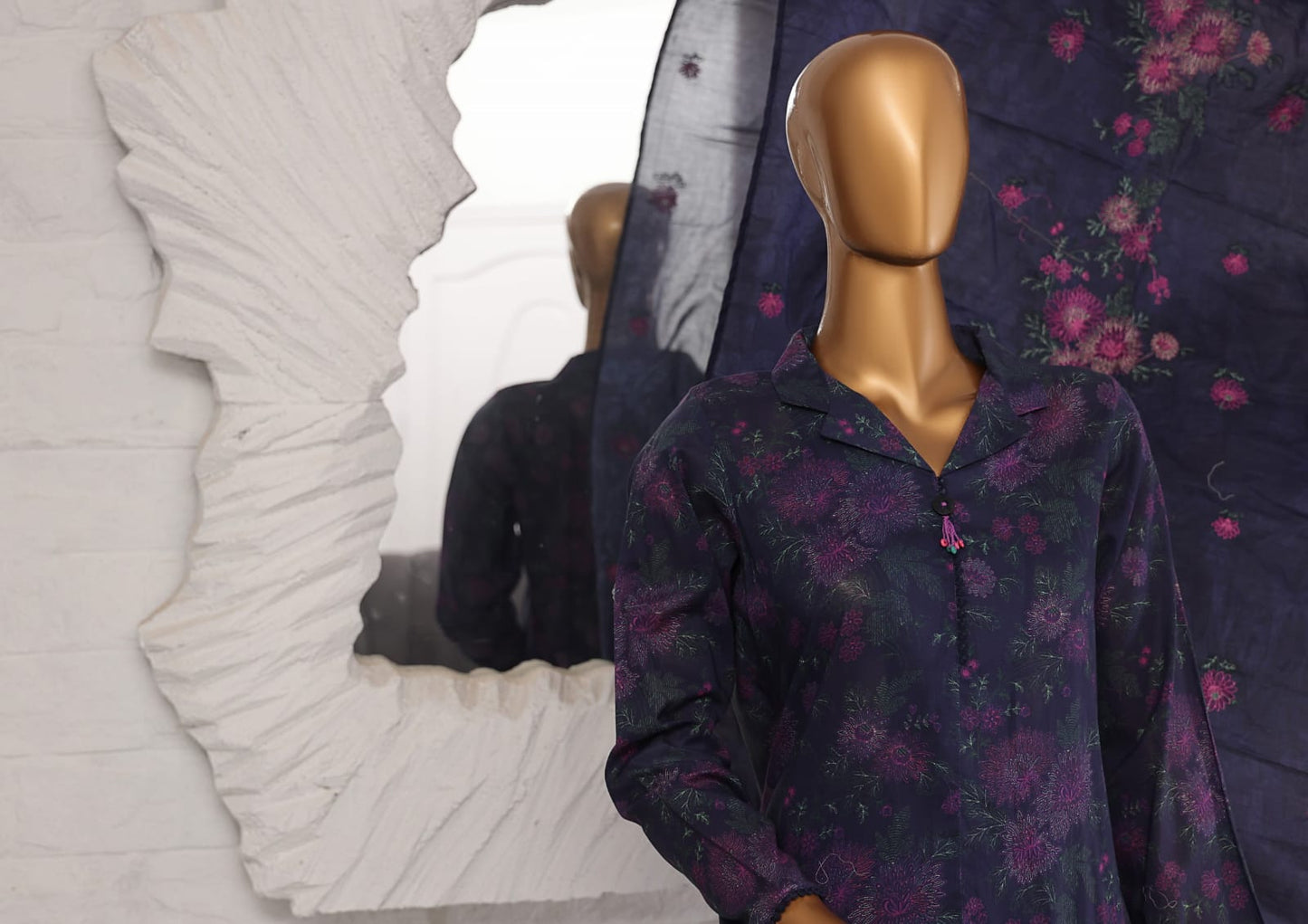 Mother's Embroidered Bamber Chiffon Dupatta