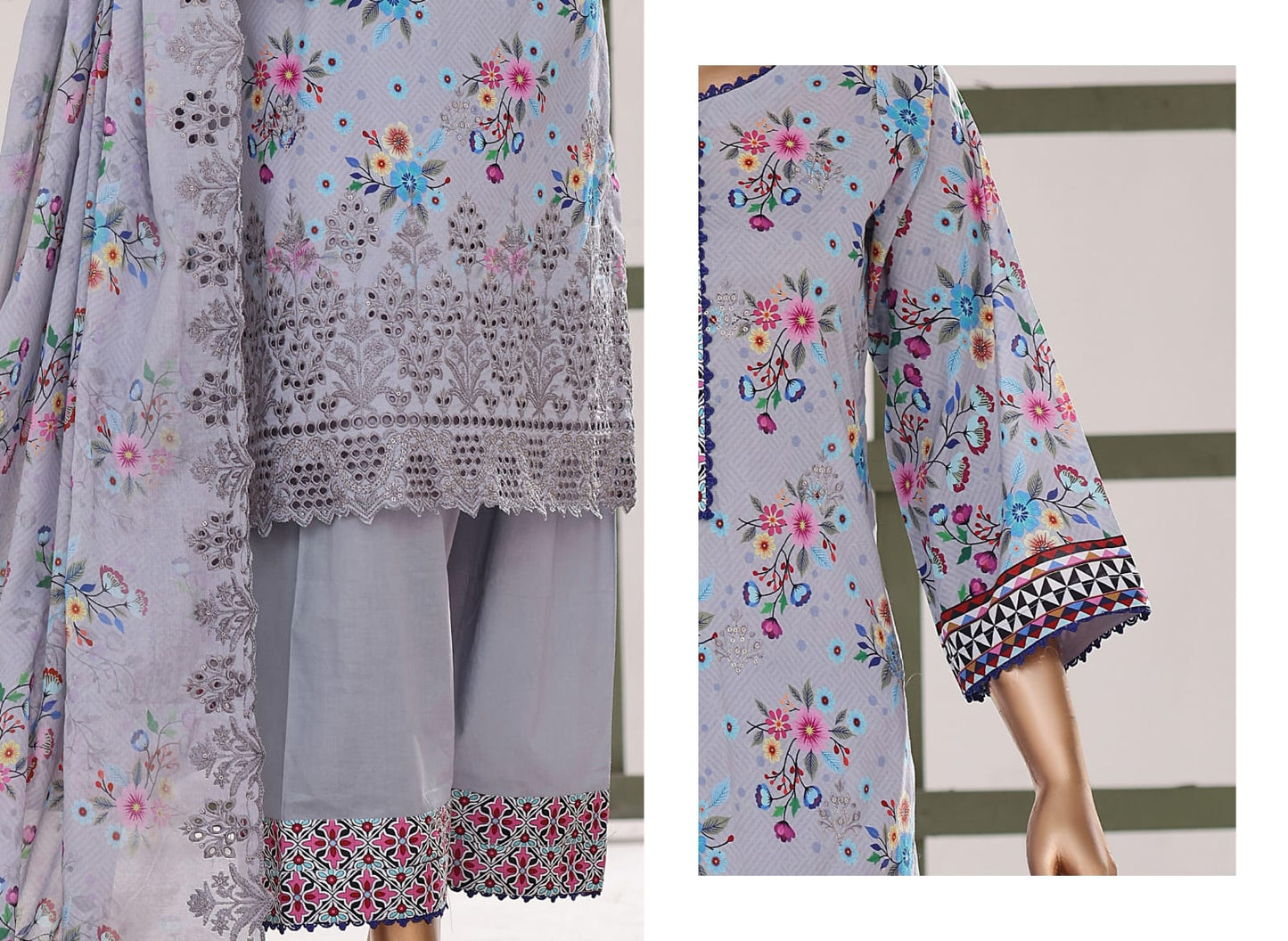 Samira Digital Printed Embroidered Chikankari Lawn Collection
