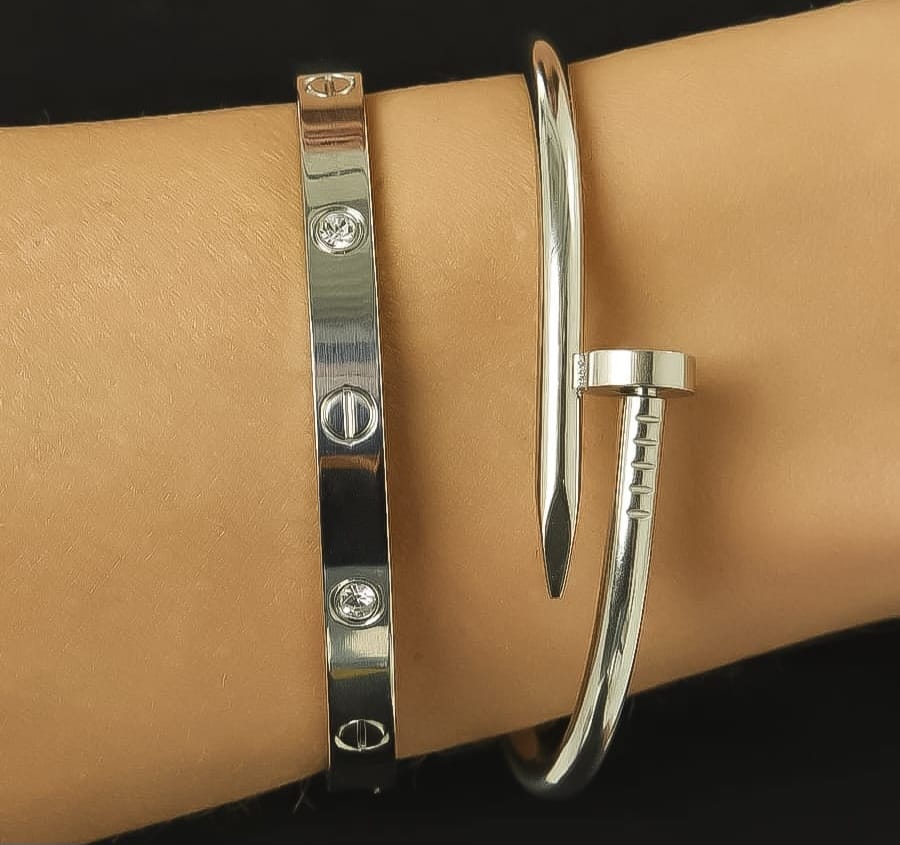 stainless steel bangles two
