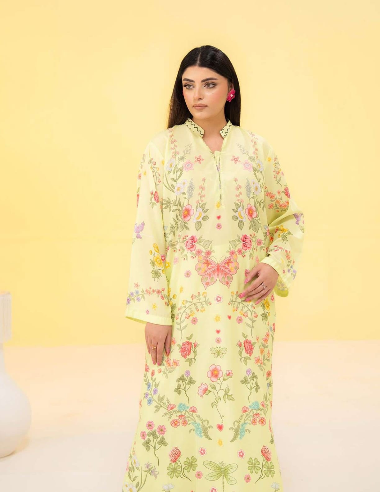 SUMMER KAFTAN BY AMAL 2 Pcs CO-ORDS SILK KAFTAN