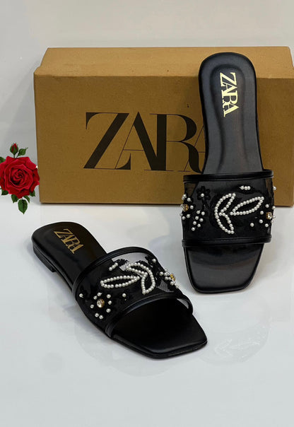Zara embroidery slipper