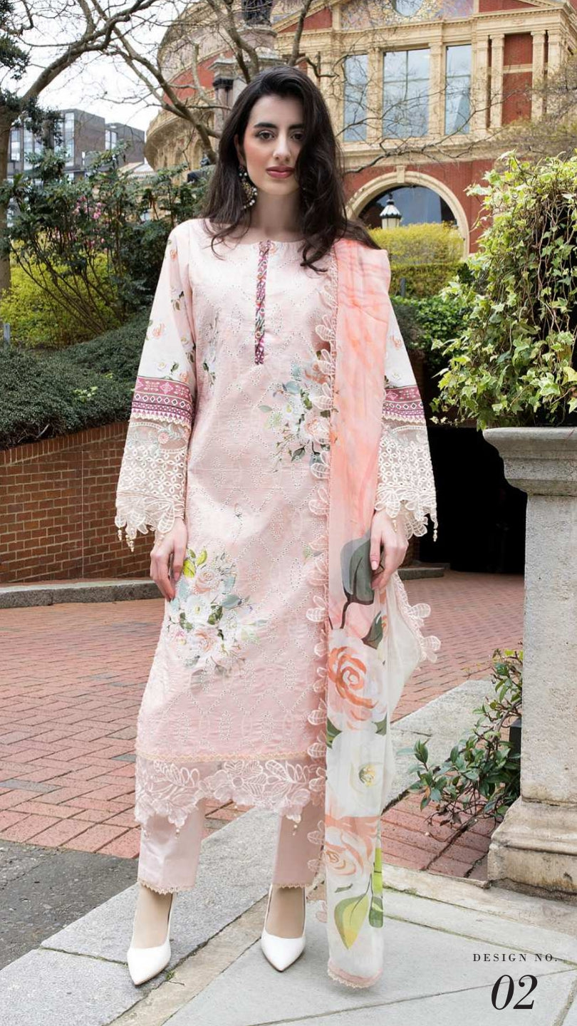 ALZOHAIB SUNSHINE BLOOM England Stories Embroidered Lawn