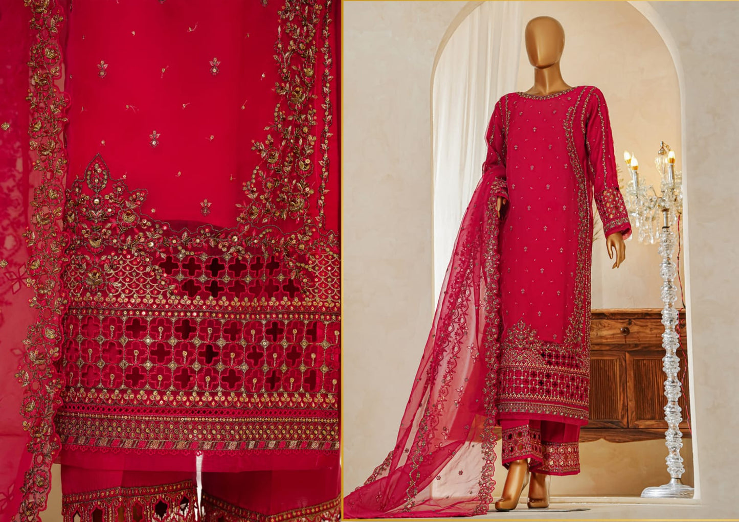 Hz Ready To Wear SHAADMAANI Formals Hand Embellished Stiched Collection