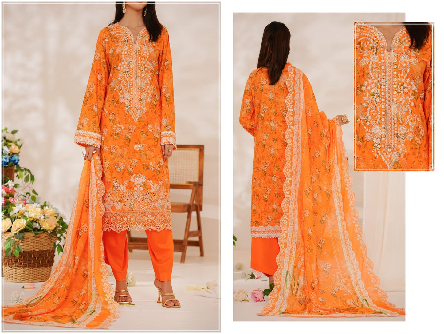 VS ZYNAH EMBROIDED CHIKANKARI COLLECTION