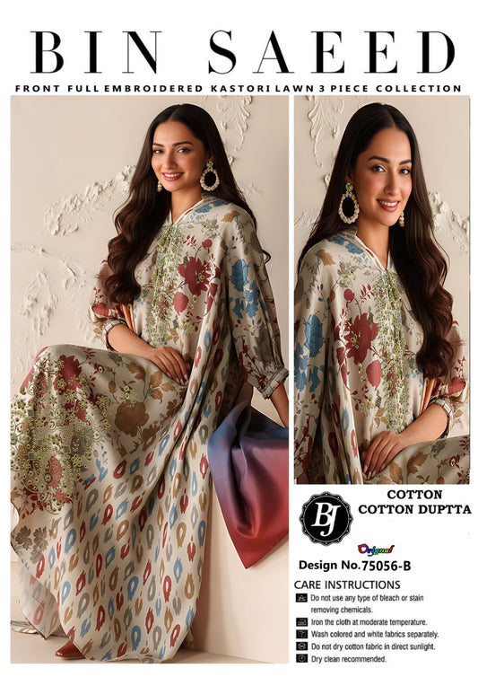 Bin Saeed Lawn Embroidered Collection BJ