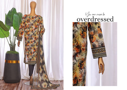 HZ PREMIUM CHIKANKARI WITH PRINTED BAMBER CHIFFON DUPATTA COLLECTION