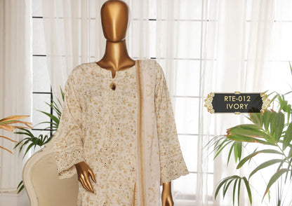 MAJESTIC Embroiderd Silk Festive Lawn