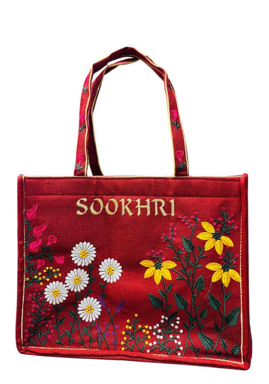 Sookhri brand with full Embroidery tod bag
