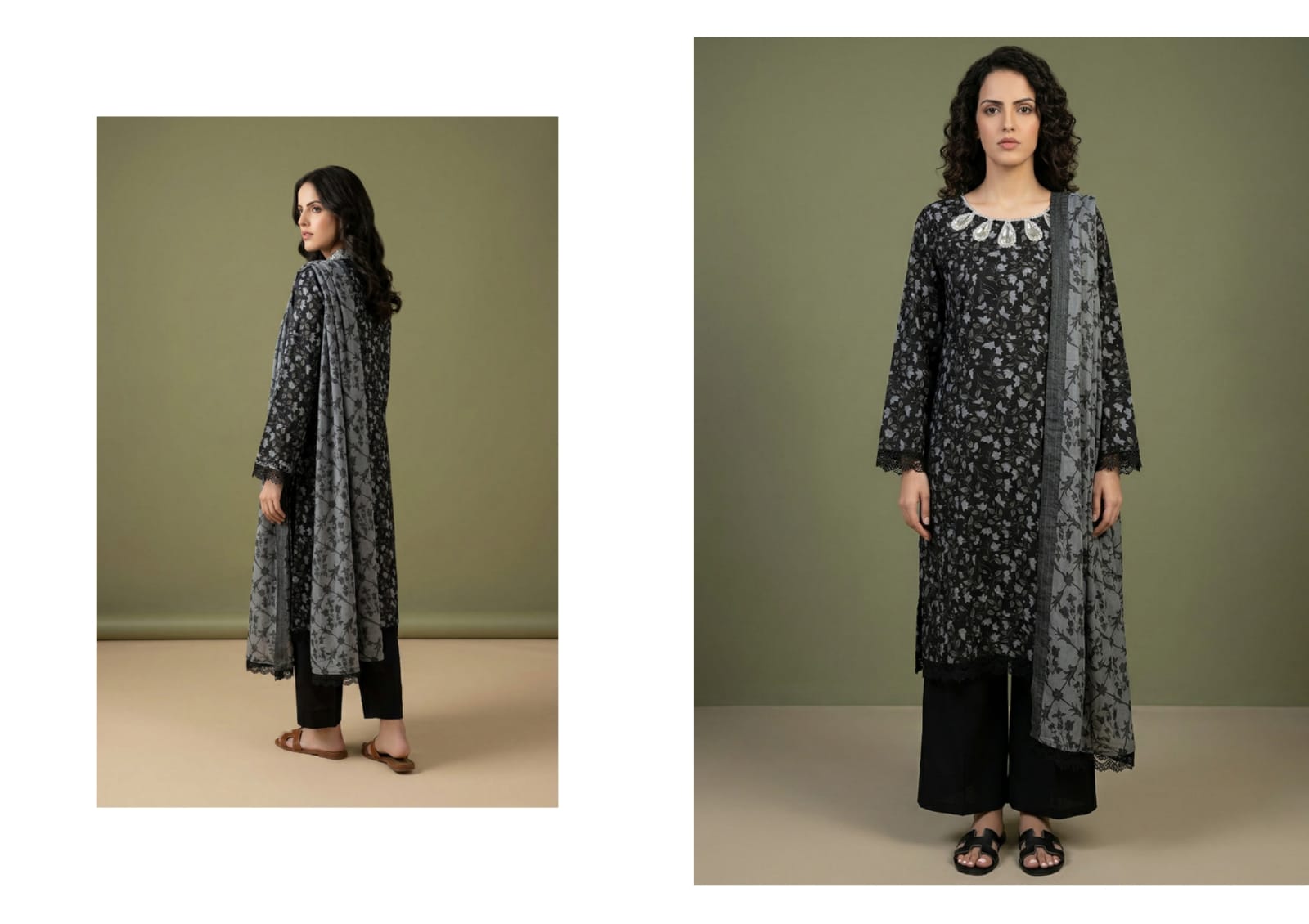 BLACK & WHITE DIGITAL PRINED LAWN COLLECTION 2026