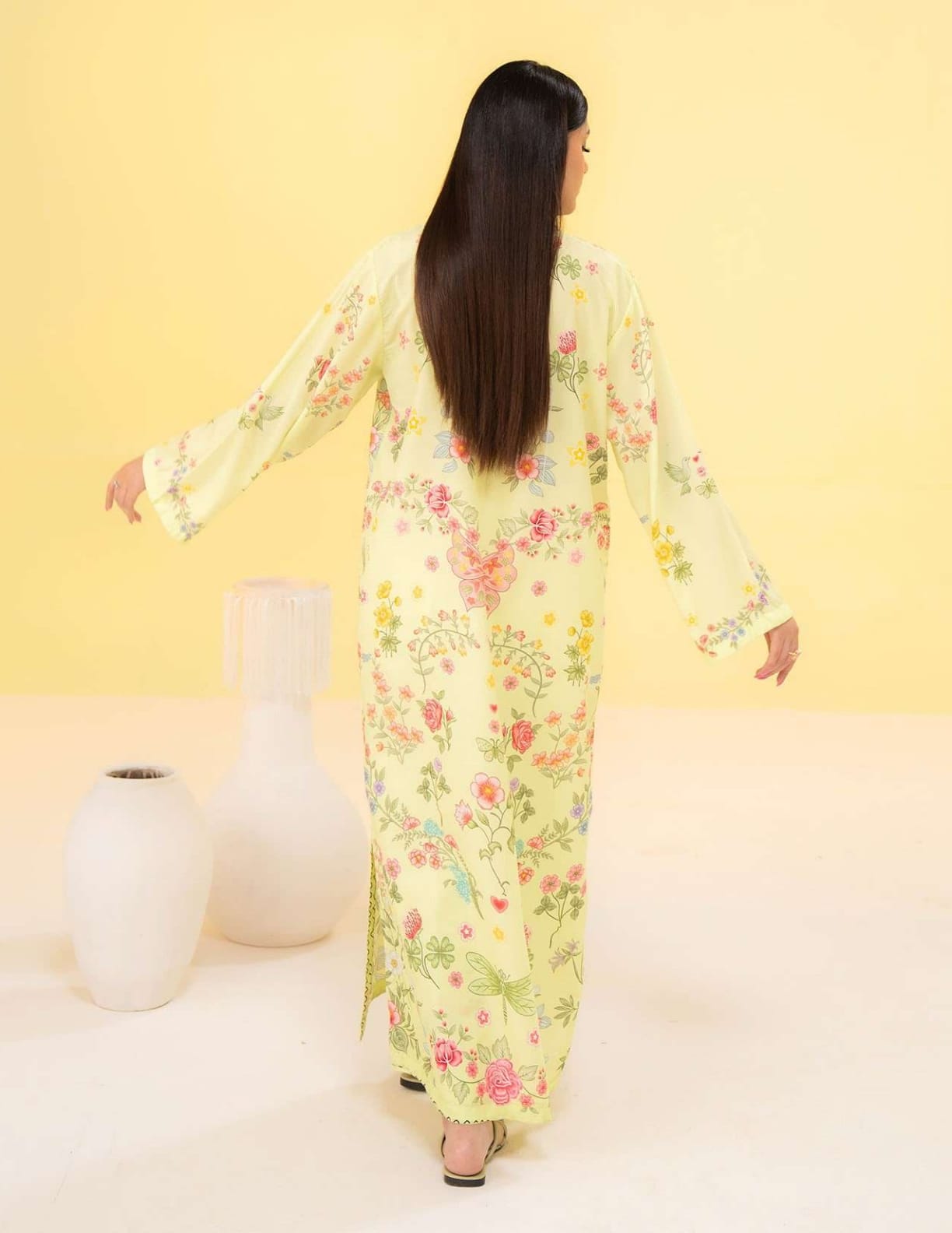 SUMMER KAFTAN BY AMAL 2 Pcs CO-ORDS SILK KAFTAN