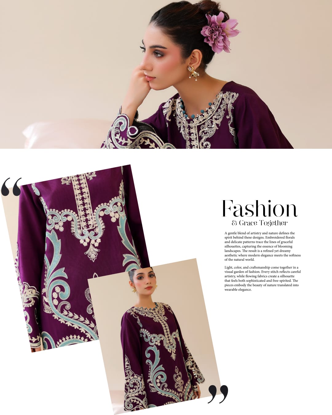 ADAN'S LIBAS FLORAL GRACE READY TO WEAR SILK