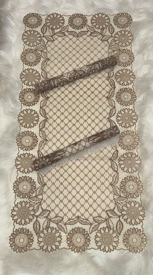 3 PCs Center Table Runner & Mats Set