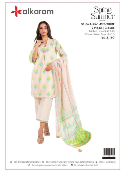 AL-KARAM 2 PC Shirt Dupatta