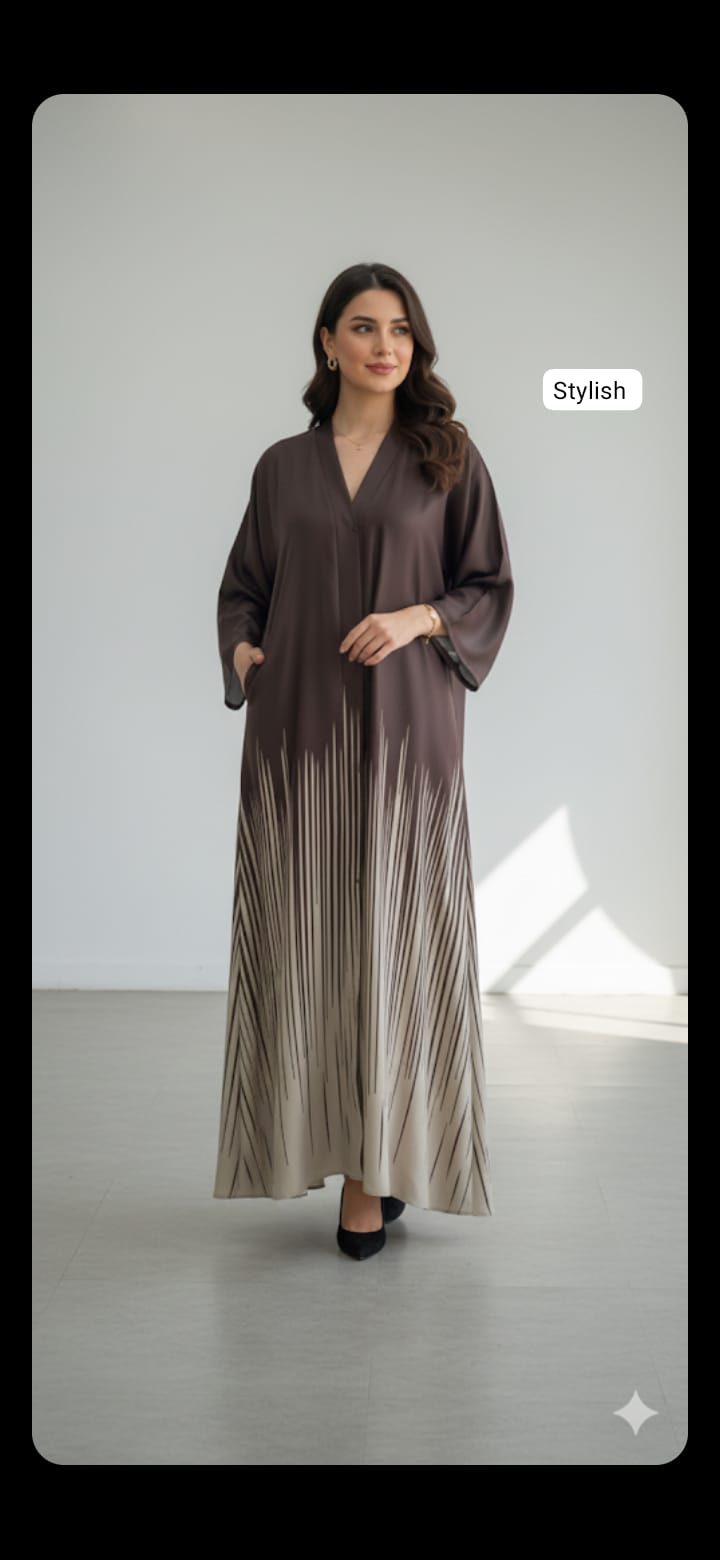 Front open abaya