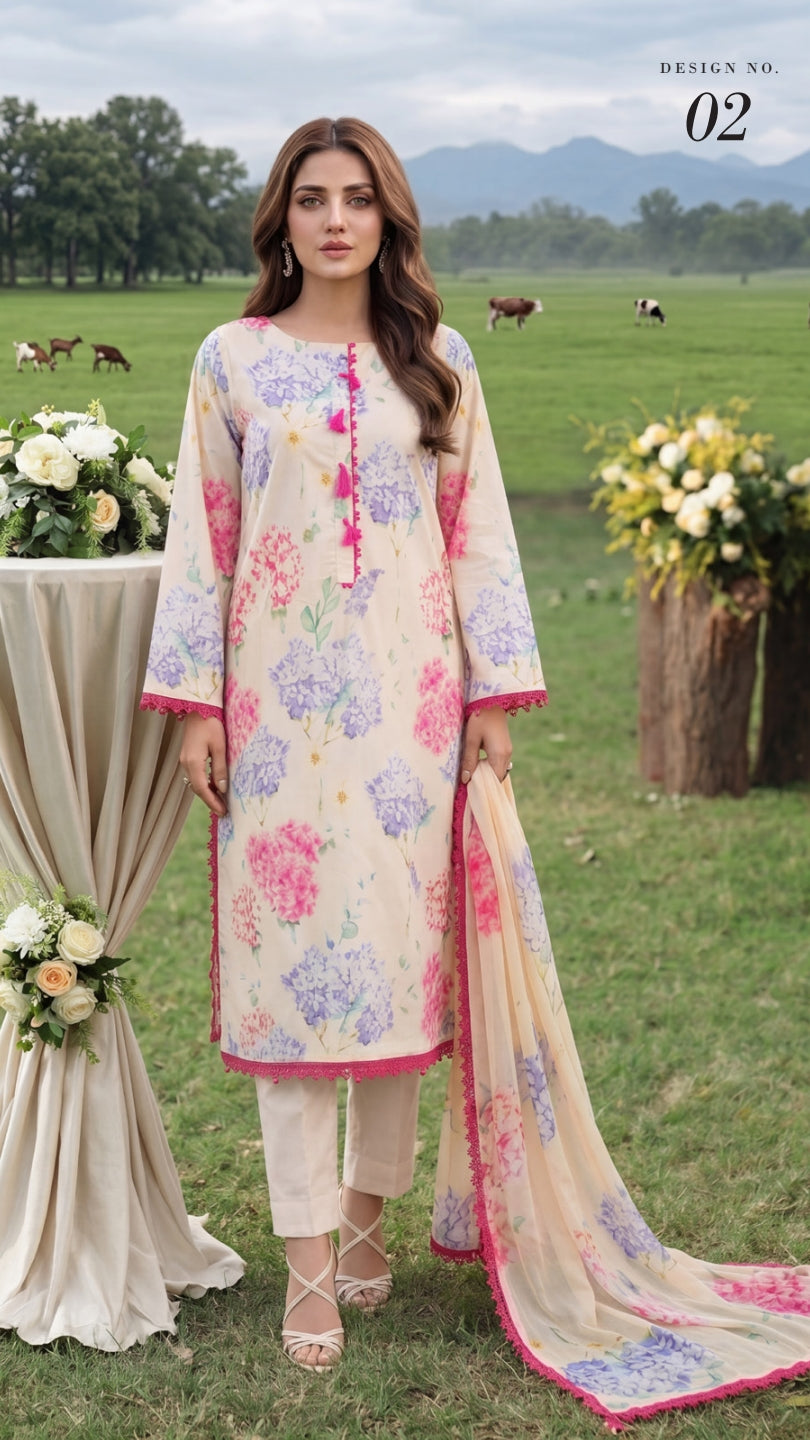 COLORS DIGITAL PRINTED LAWN CHIFFON DUPATTA EDITION