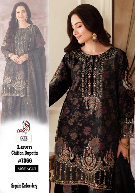 K&R Lawn Shirt with Sequence Embroidery