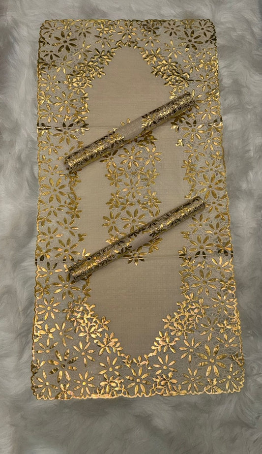 3 PCs Center Table Runner & Mats Set