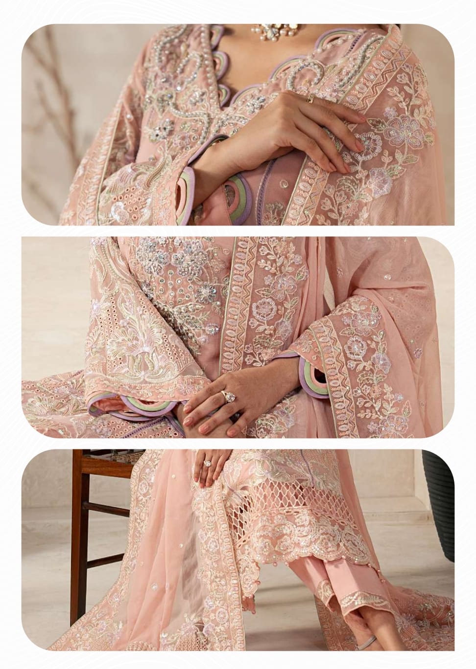 Gulaal Unstitched Embroidered Chiffon