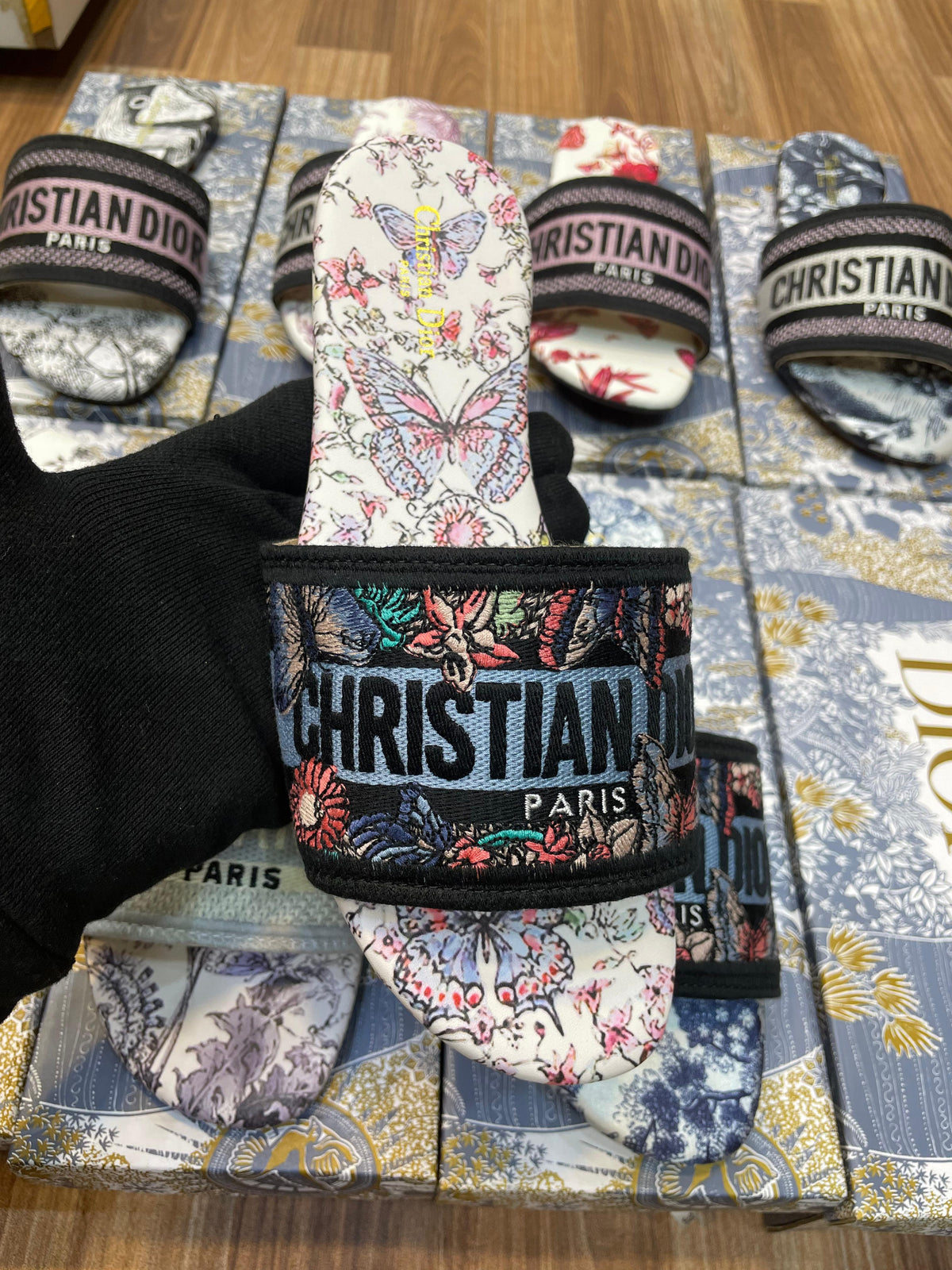 Christan Dior Embroidery Flats