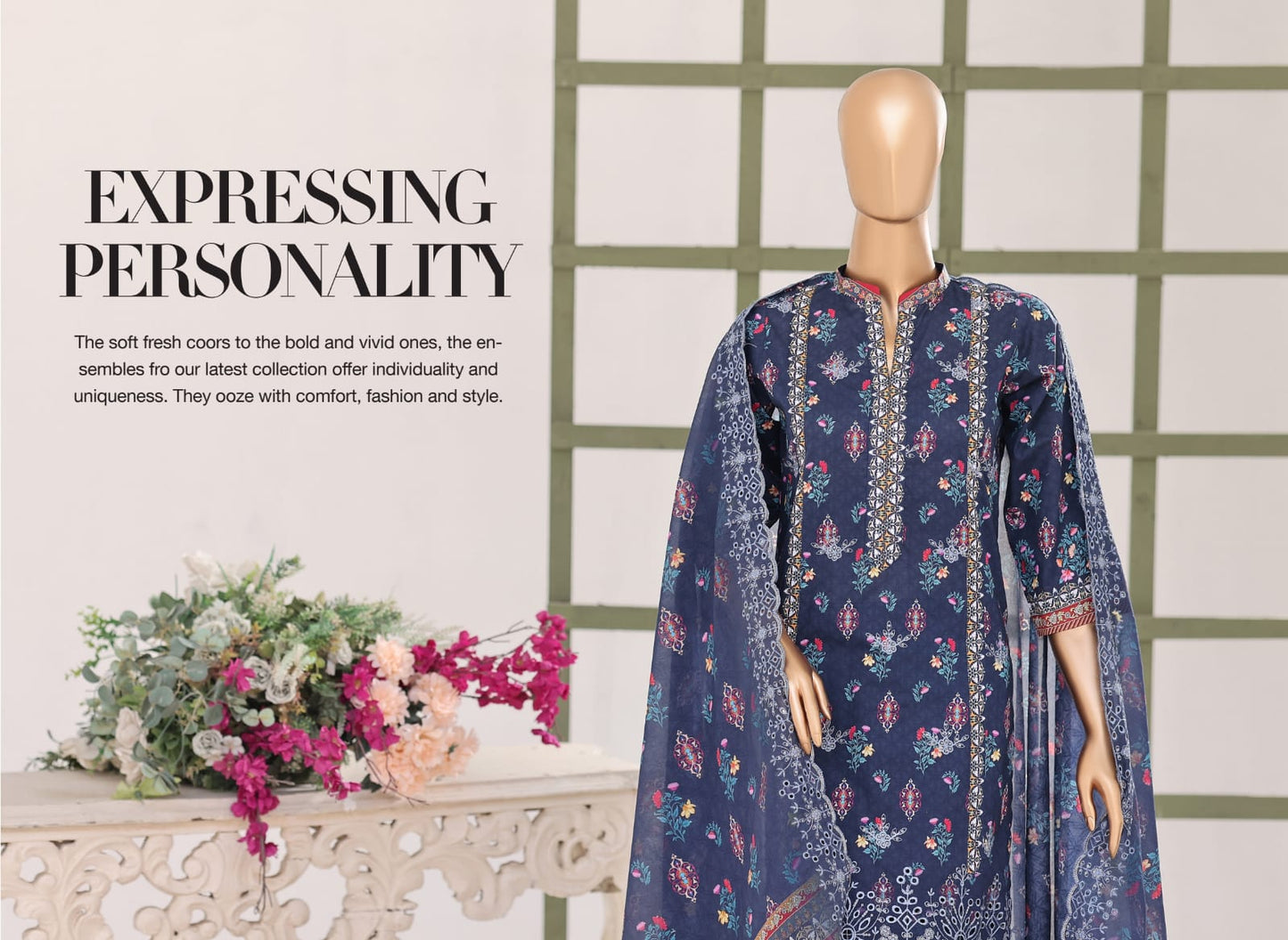 Samira Digital Printed Embroidered Chikankari Lawn Collection