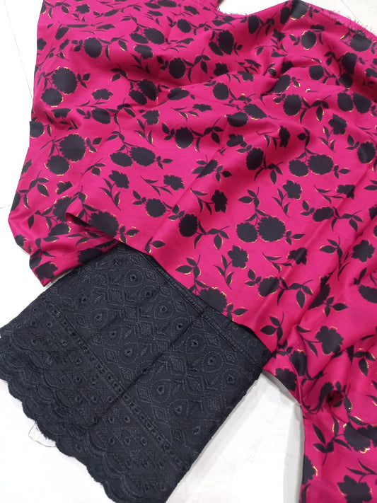 Printed 2 Pcs With Chikan Trouser