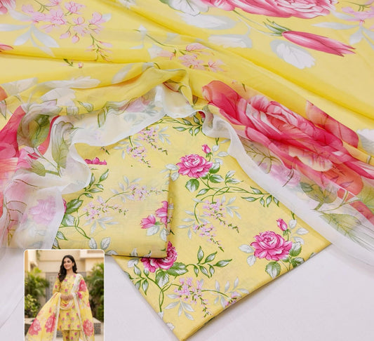 Printed Lawn With Chiffon Dupatta Collection