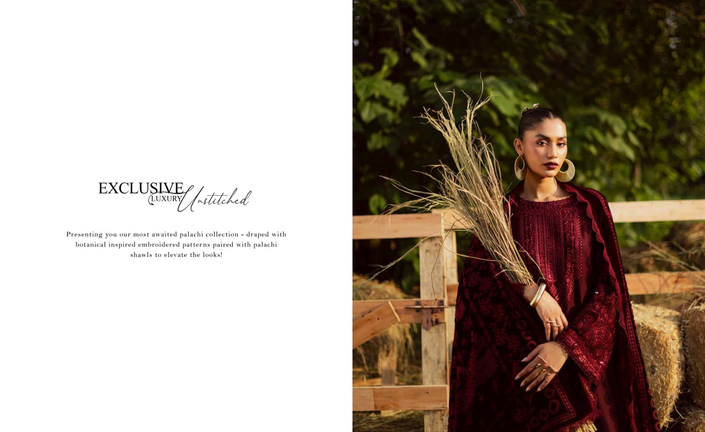 Embroidered leather peach collection
