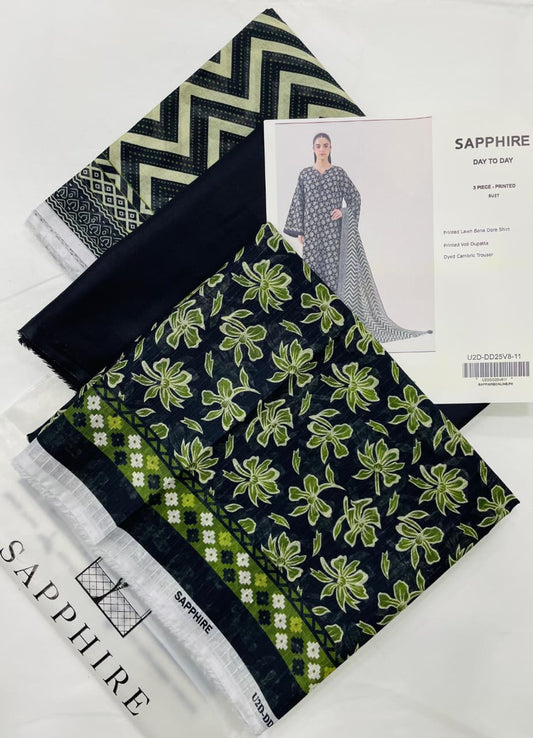 Mix Brand 3 Pcs Lawn Printed Suit