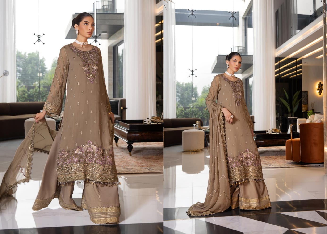Afsaneh Luxury Pure Bamber Chiffon Collection