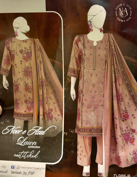 Noor e Azal Lawn 2026 Collection