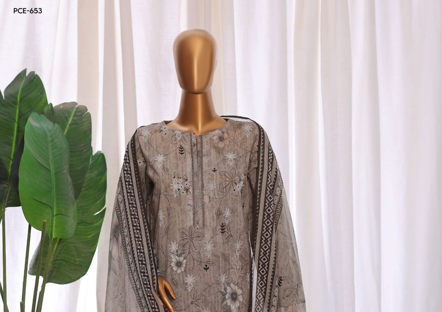 HZ PREMIUM CHIKANKARI WITH PRINTED BAMBER CHIFFON DUPATTA COLLECTION
