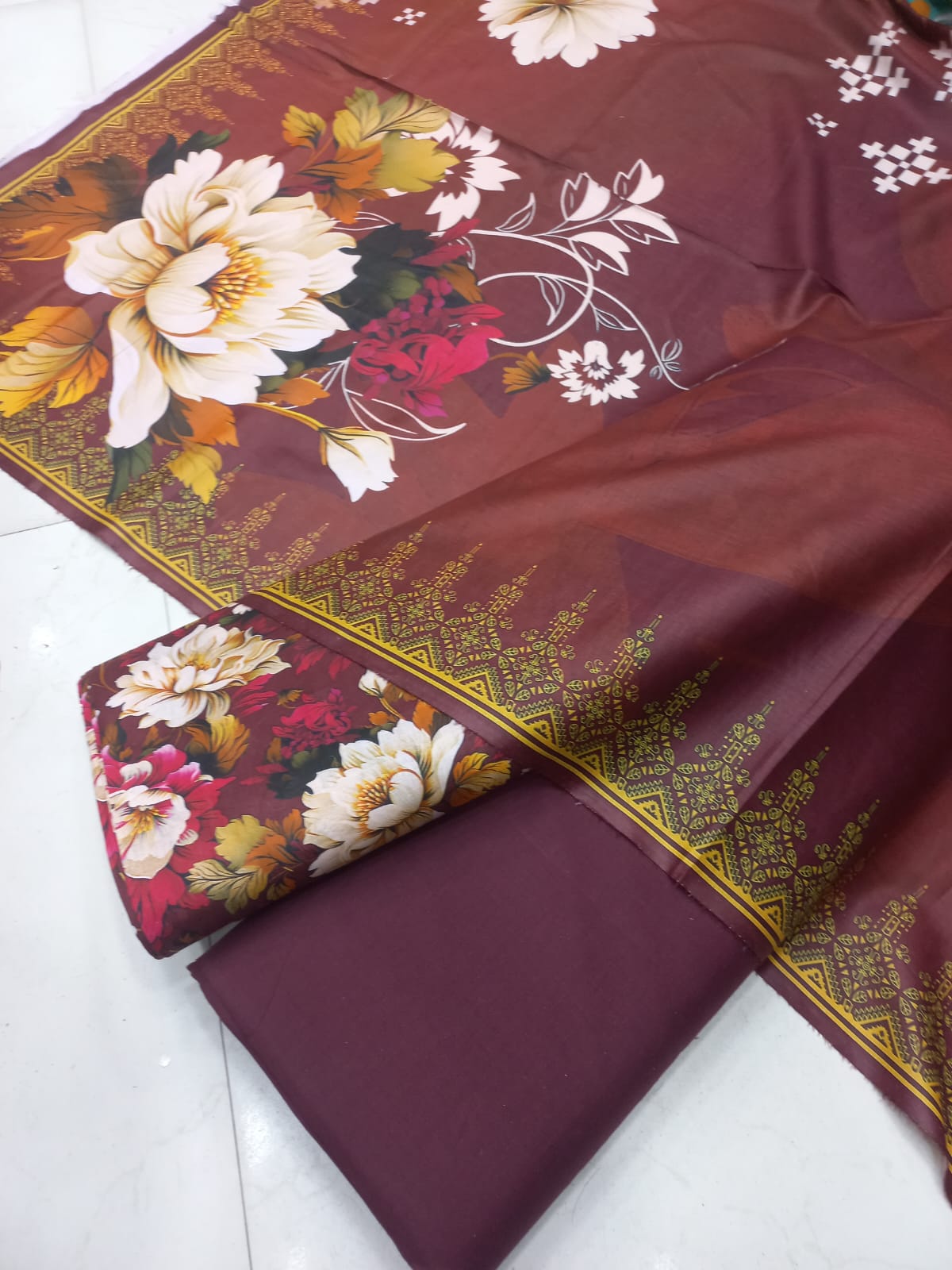 Mix Brand 3 Pcs Printed Cotton