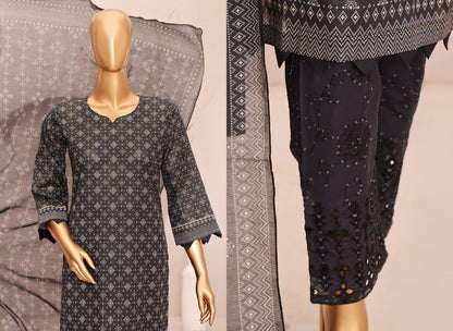 Forever Black Series Digital Printed Doria Lawn