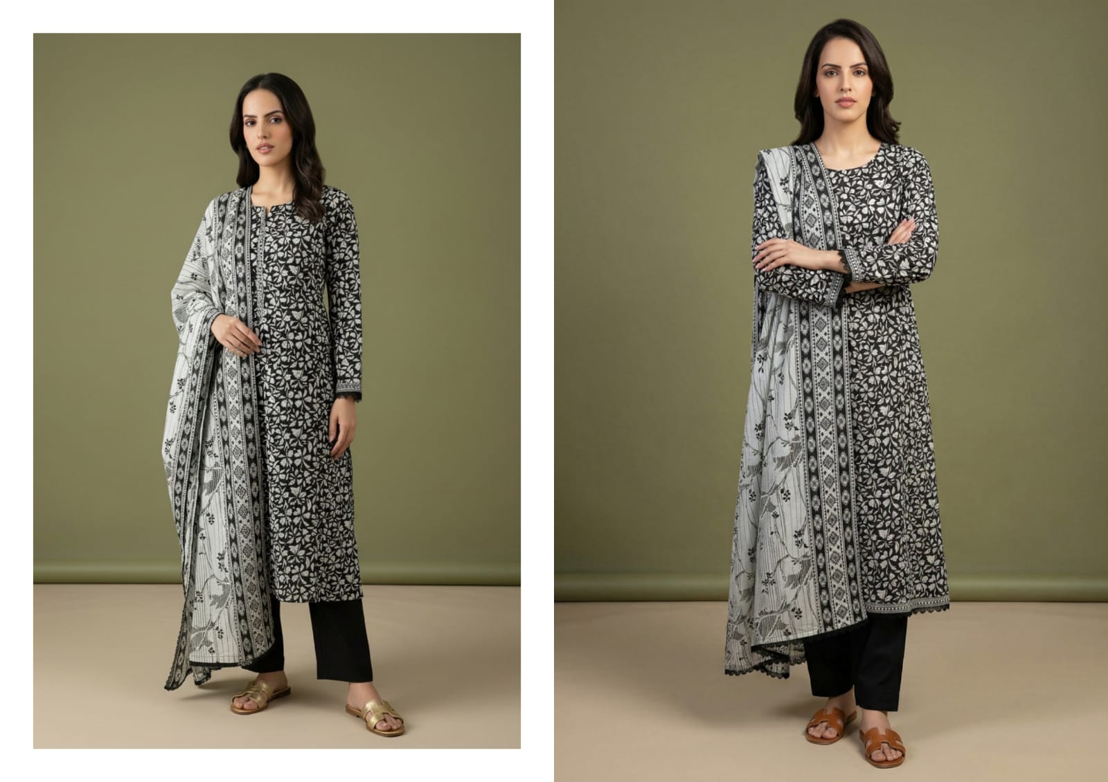 BLACK & WHITE DIGITAL PRINED LAWN COLLECTION 2026