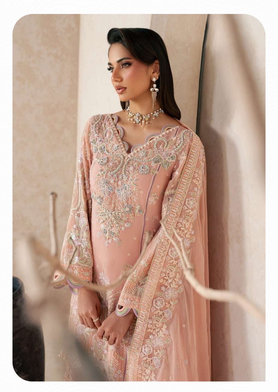 Gulaal Unstitched Embroidered Chiffon