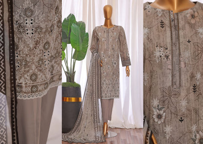 HZ PREMIUM CHIKANKARI WITH PRINTED BAMBER CHIFFON DUPATTA COLLECTION