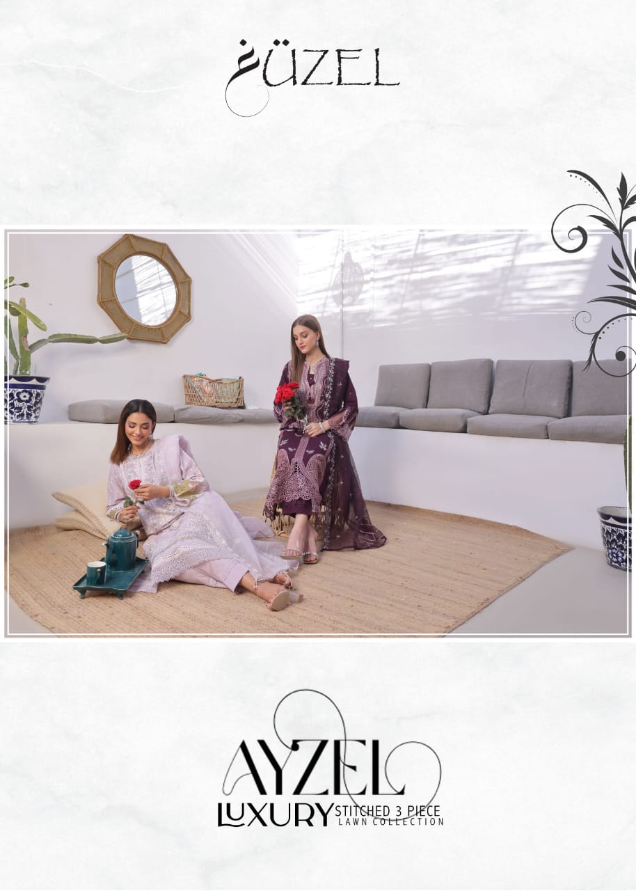 AYZEL GUZEL  FORMAL 3 PIECE Stitched Collection