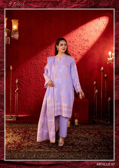 JACQUARD Premium Broshia Banarsi Jacquard Lawn Collection DROP-1