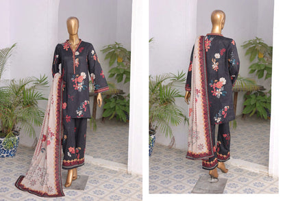 RAYA EXCLUSIVE MID SUMMER EMBROIDERED SLUB COTTON