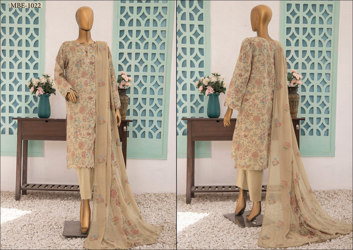 Mother's Embroidered Bamber Chiffon Dupatta