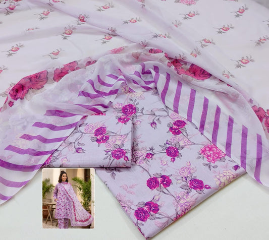 Printed Lawn With Chiffon Dupatta Collection