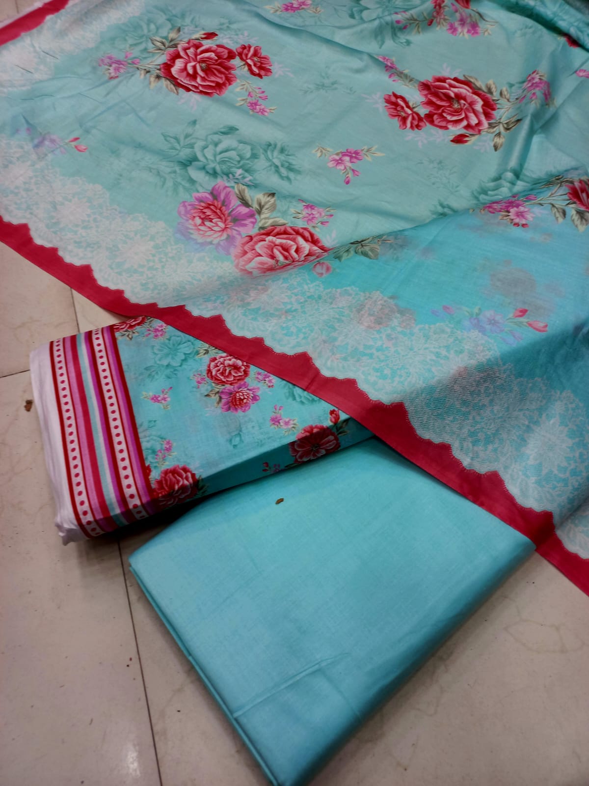 Mix Brand 3 Pcs Printed Cotton