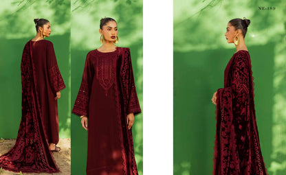 Embroidered leather peach collection