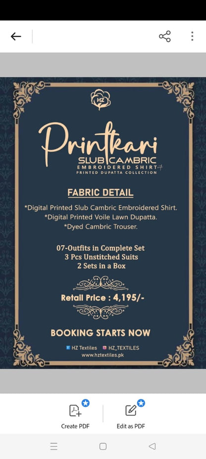 PRINTKARI SLUB CAMBRIC