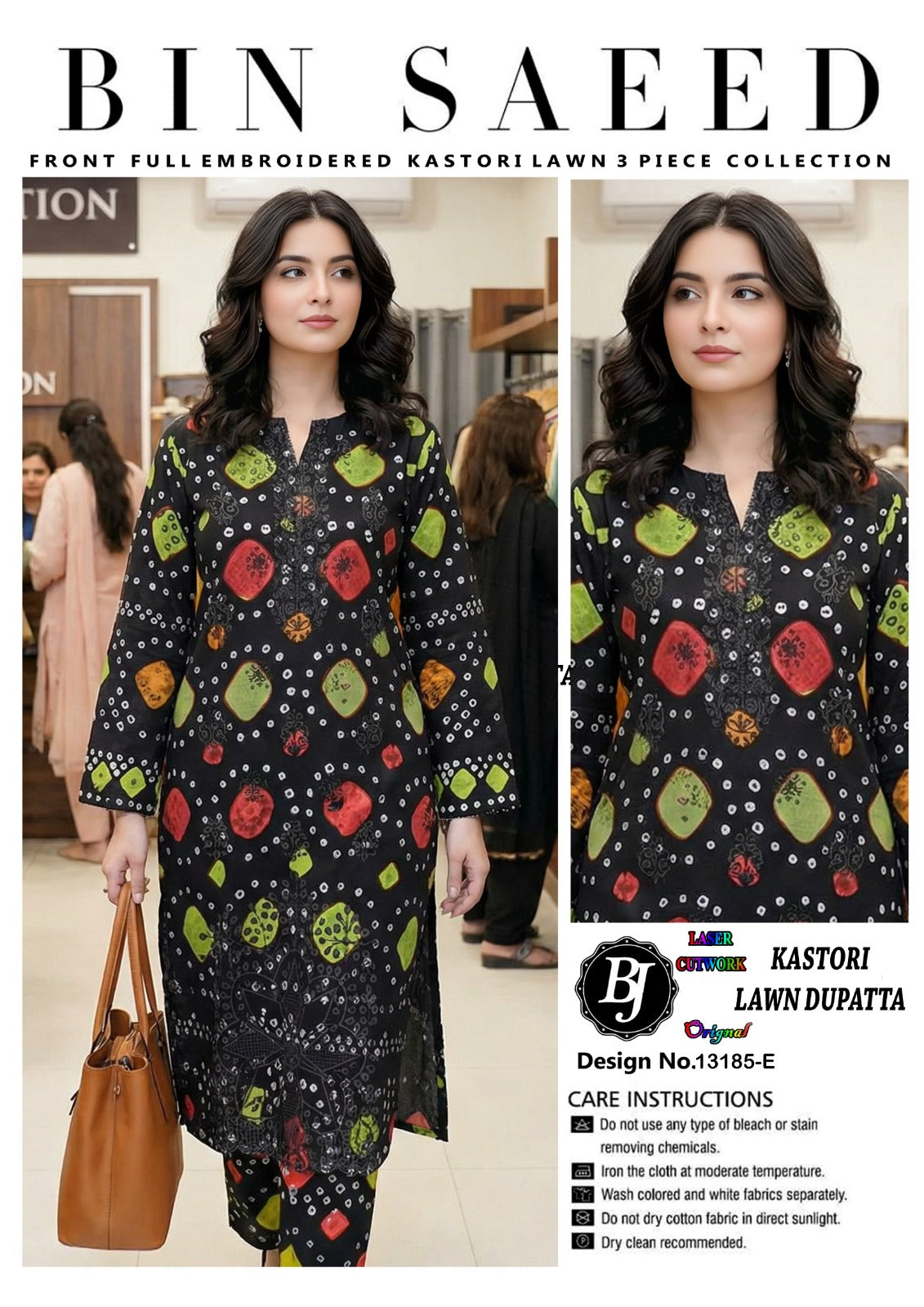 BJ Cotton With Lawn Dupatta