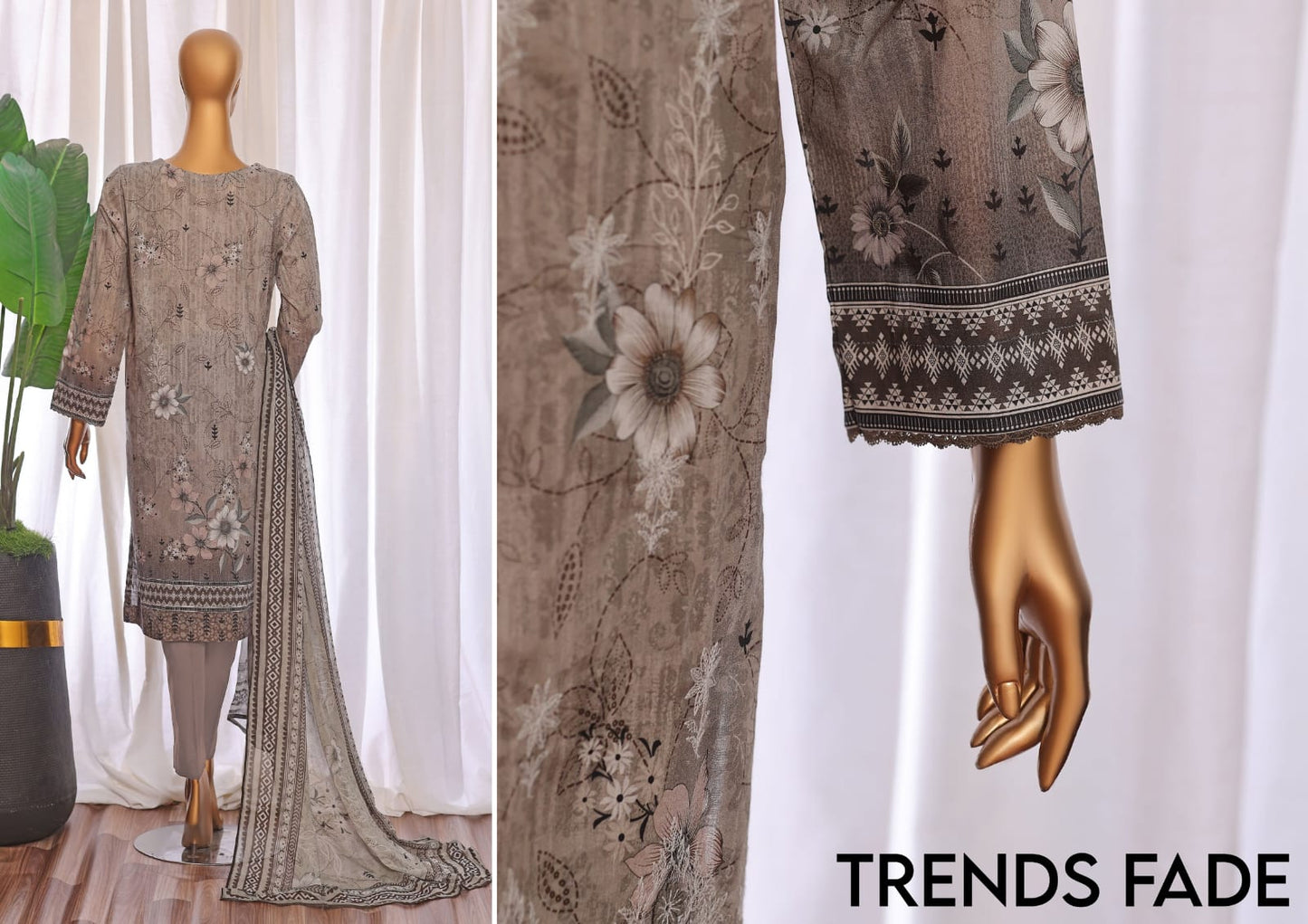 HZ PREMIUM CHIKANKARI WITH PRINTED BAMBER CHIFFON DUPATTA COLLECTION